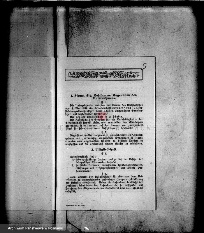 Obraz 9 z jednostki "Kleinsiedlungs Genossenschaft Schubin /Przymusowa administracja spółdzielni/"