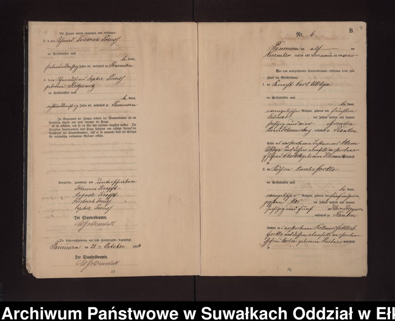 image.from.unit.number "Heiraths-Neben-Register des Preussischen Standes-Amtes Neuhoff Kreis Loetzen"