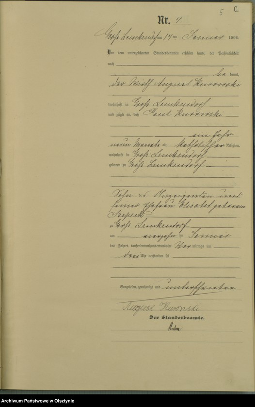 image.from.unit.number "Sterbe-Haupt-Register Nr 1 - 64"