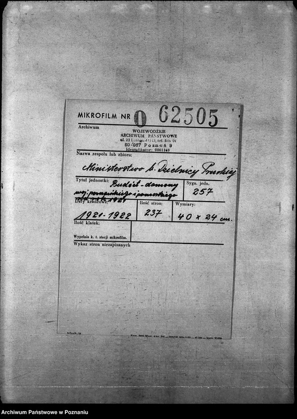 Obraz 2 z jednostki "Budżet domeny woj.. poznańskiego i pomorskiego na rok 1921"