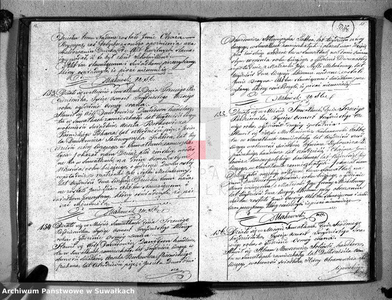 image.from.unit.number "Duplikat Akta Urzędnika Stanu Cwilnego Wyznania Moyżeszowego Okręgu Suwalskiego i Jeleniewskiego Urodzonych z roku 1833"