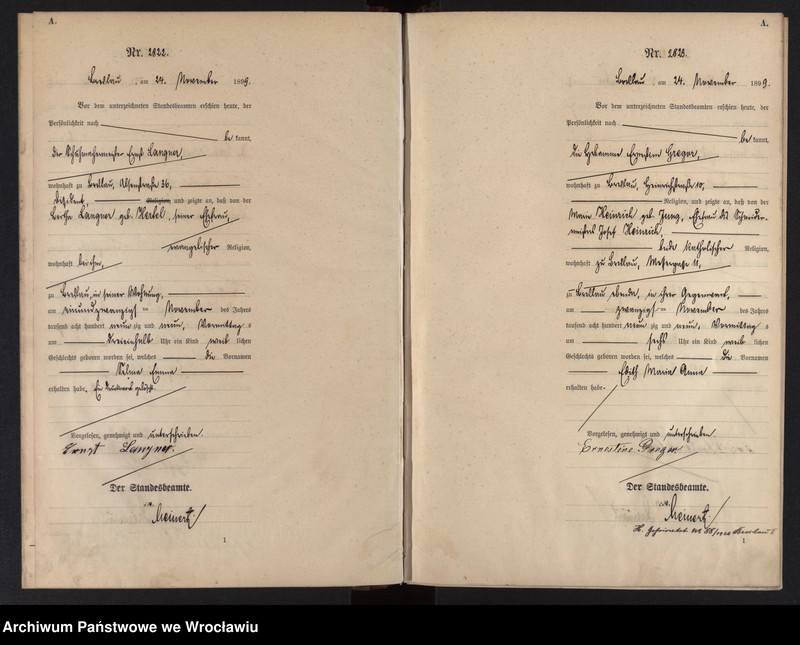 image.from.unit.number "Geburts-Haupt-Register Breslau I 1899 Band 8"