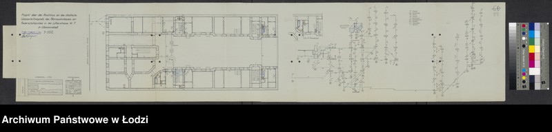 Obraz 1 z jednostki "Projekt über den Anschluss an das städtische Wasserleitungsnetz des Alarmwohnhauses der Feuerschutzpolizei in der Lutherstrasse Nr 7 in Litzmannstadt"