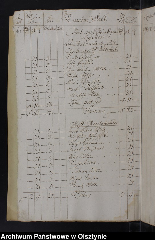 image.from.unit.number "Jahr Kirchen Rechnung der Silberbachschen Kirchen aller Einnahme und Ausgabe wie auch Bau-Rechnung"