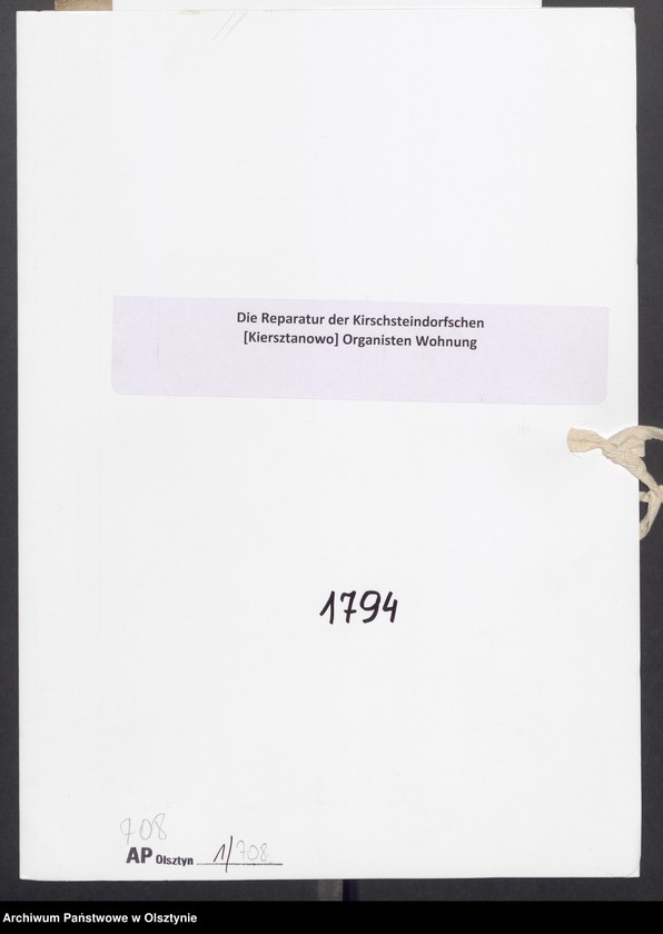 image.from.unit.number "Die Reparatur der Kirschsteindorfschen [Kiersztanowo] Organisten Wohnung"