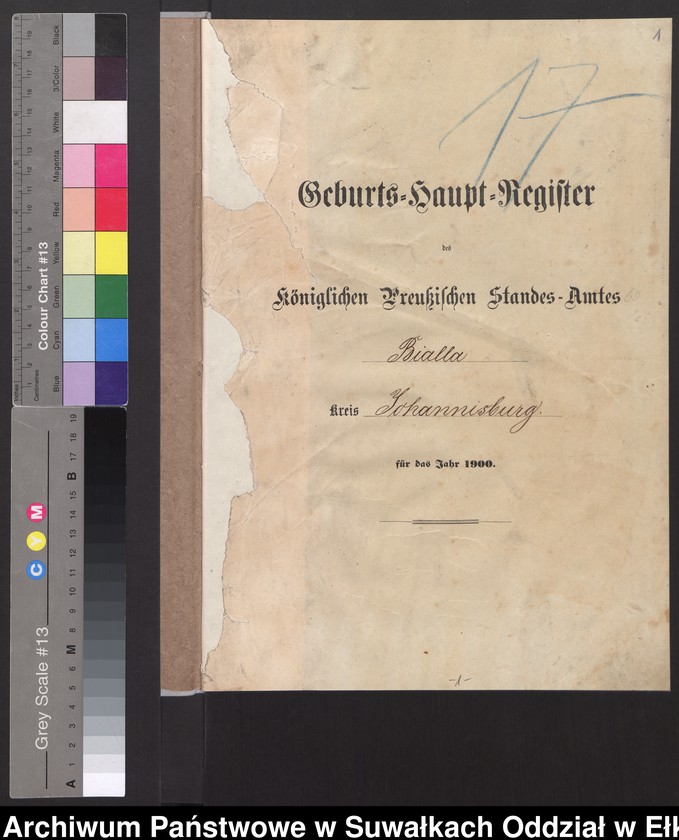 image.from.unit.number "Geburts-Haupt-Register des Königlichen Preussischen Standes-Amtes Bialla Kreis Johannisburg"