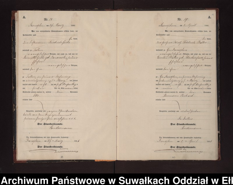 image.from.unit.number "Geburts-Neben-Register des Preussischen Standes-Amtes Gr. Konopken Kreis Loetzen"