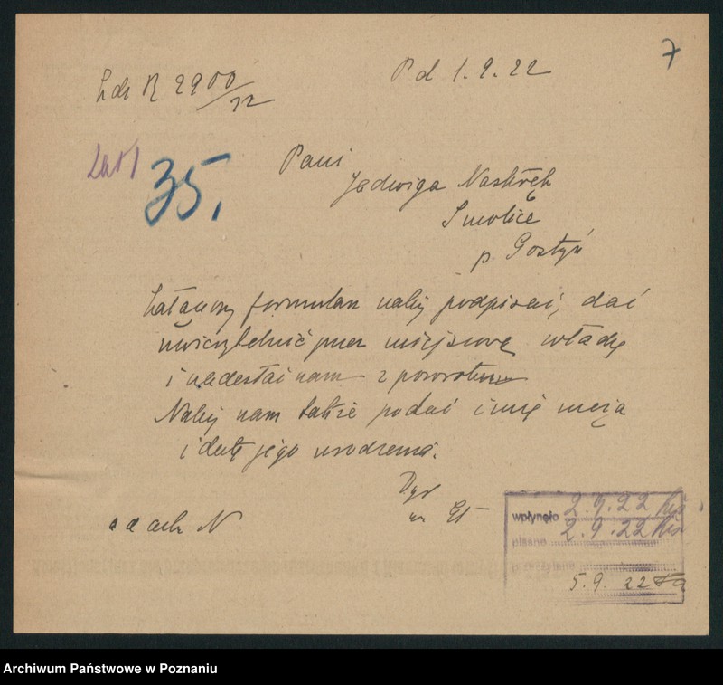 Obraz 9 z jednostki "Invaliden - Wittwen und Weisen Pensionskasse [odwołanie do Ministerstwa]"