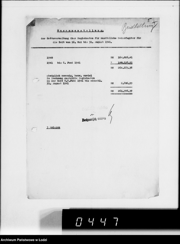 Obraz 9 z jednostki "Betrifft: Rückvergütung Regiekosten"