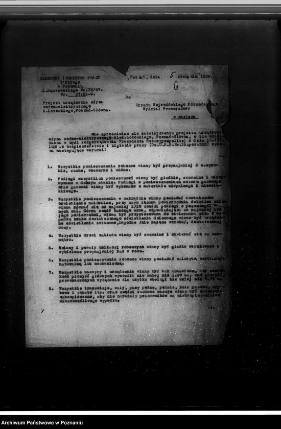 Obraz 10 z jednostki "/Plan urządzenia młyna wodno-elektrycznego w Poznaniu ul. Gnieźnieńska 47/"