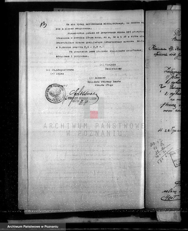 Obraz 17 z jednostki "Sprawa zmiany rodzaju użytkowania 426,34 ha gruntów leśnych w majątku Gosławice powiat koniński celem utworzenia deputatu rolnego dla staży leśnej"