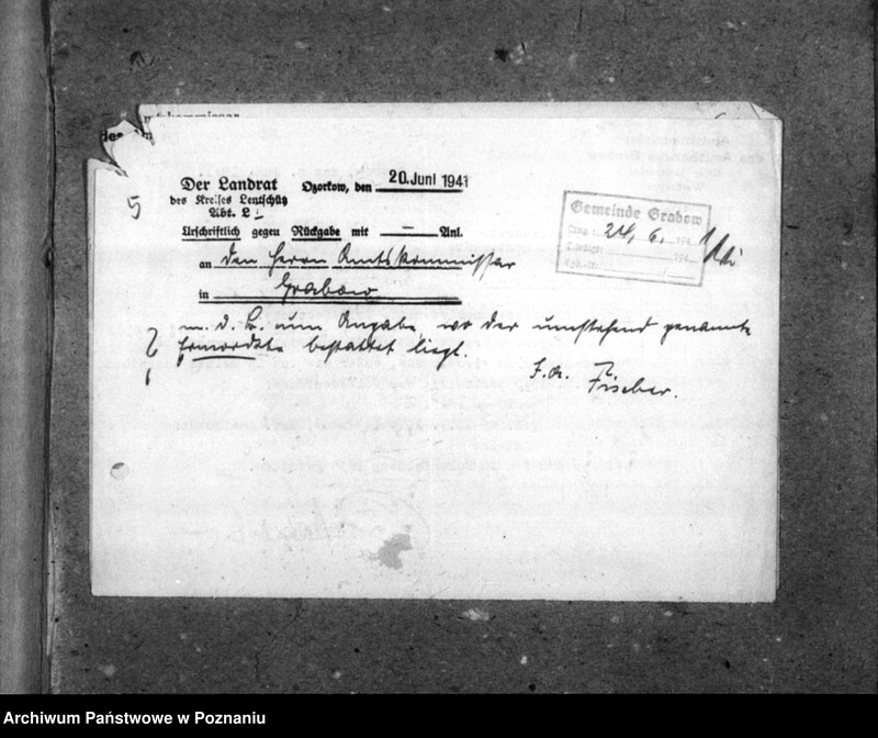 Obraz 9 z jednostki "Korespondencja w sprawie miejscowych Niemców, którzy zginęli w 1939 roku"