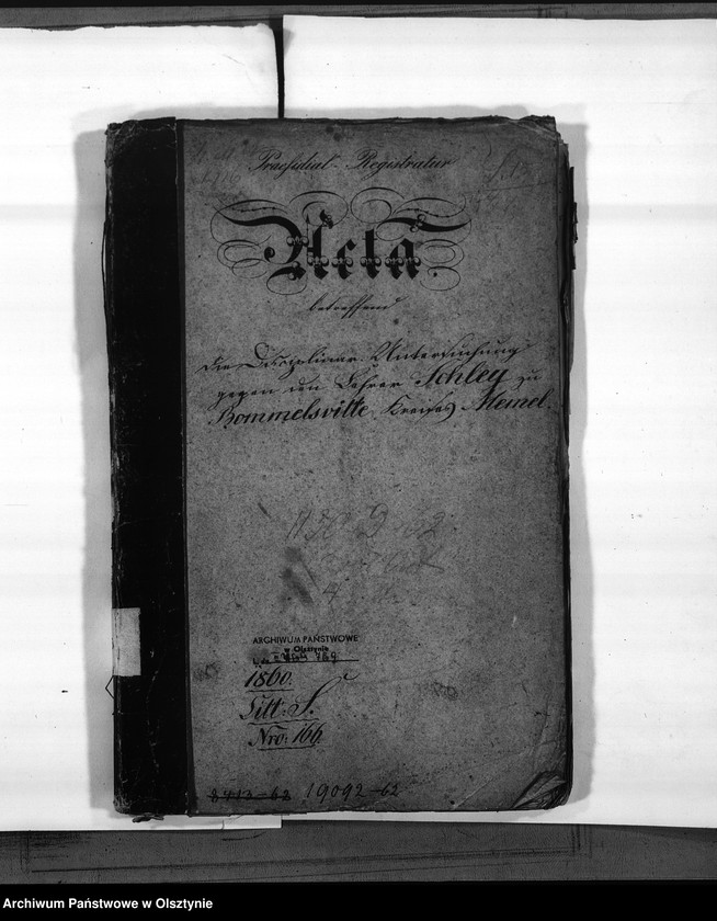 image.from.unit.number "Disciplinar-Untersuchung gegen den Lehrer Schley [Johann Gottlieb] zu Bommelsvitte Kreis memel"