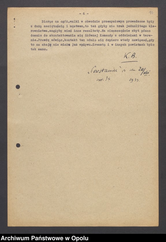 Obraz 19 z jednostki "[Wyglenda Jan "Geneza Pierwszego Powstania," "Boje Bytomskie", "Powstanie w obwodzie przemysłowym" oraz "Bój w pszczyńskich lasach"]"
