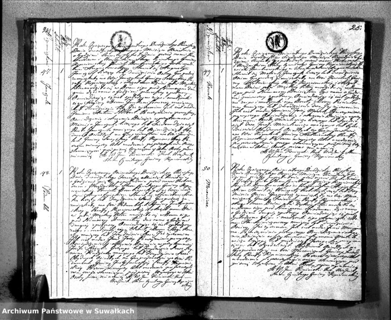 image.from.unit.number "Akta Urodzonych Gminy Kopciowskiey Powiatu Dombrowskiego w Woiewództwie Augustowskim od dnia Pierwszego Miesiąca Stycznia 1821 Roku"