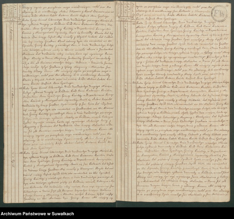 image.from.unit.number "Akta zeszłych gminy puńskiey od pierwszego stycznia do dnia ostatniego grudnia 1814 roku."
