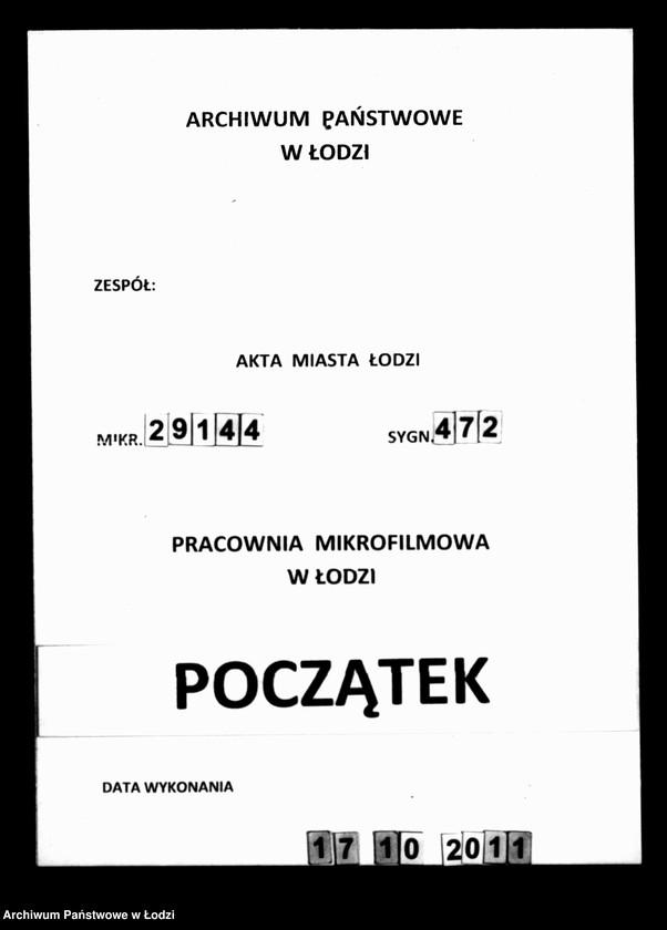 Obraz 1 z jednostki "Akta tyczące się budowy domów przez prządków"