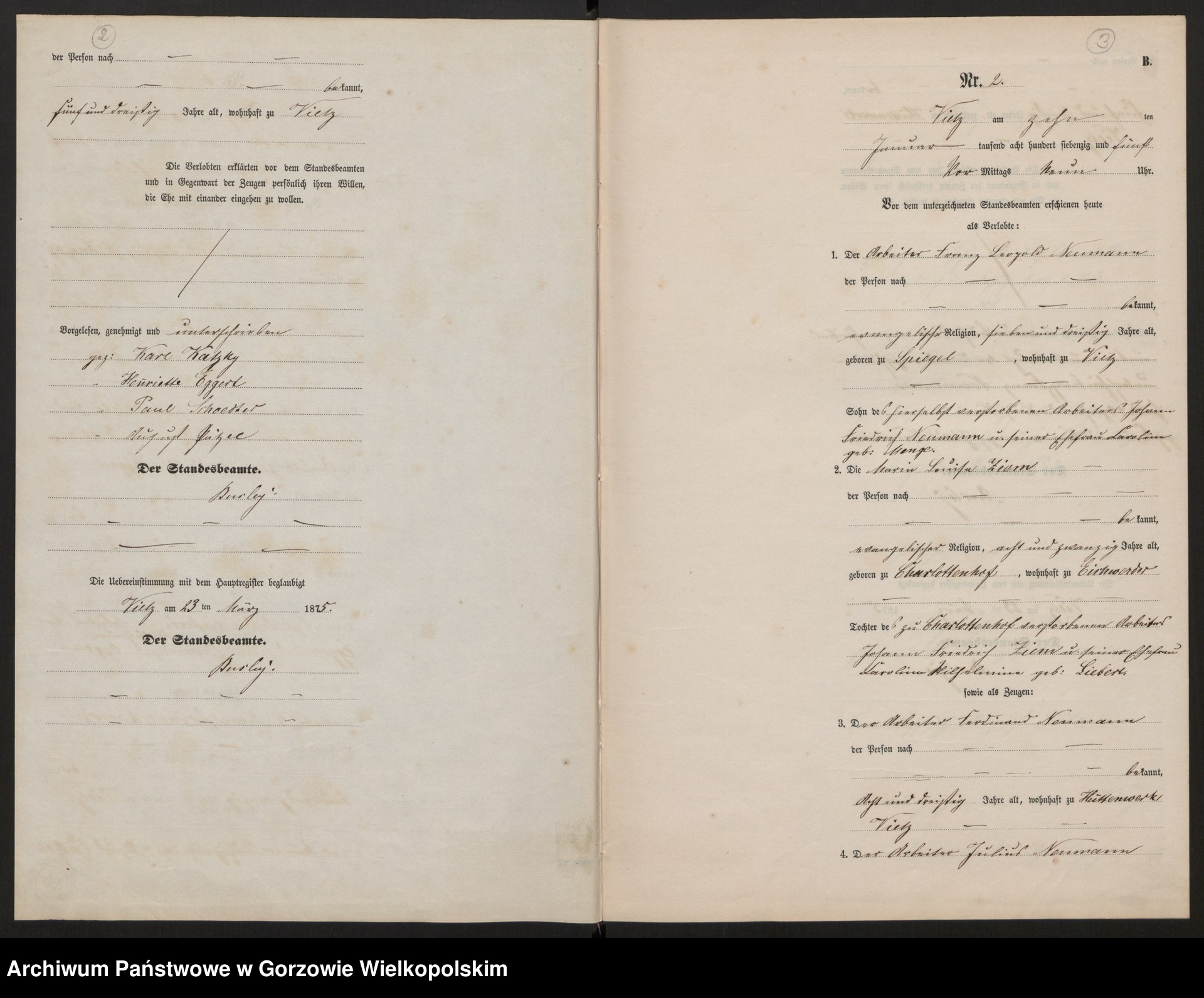 Skan z jednostki: Heirats register