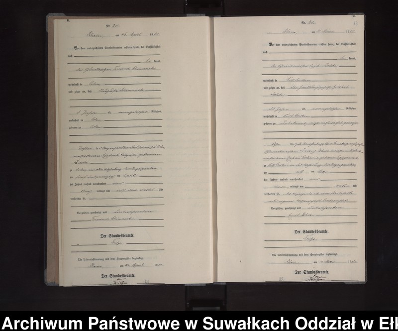 image.from.unit.number "Sterbe-Neben-Register des Königlichen Preussischen Standes-Amtes Orlen Kreis Loetzen"