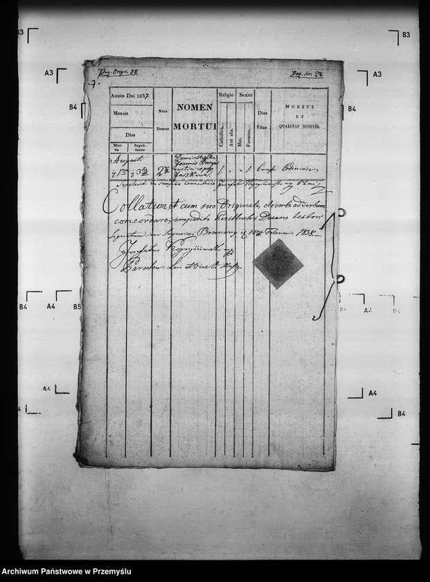 Obraz 11 z jednostki "[Kopie ksiąg metrykalnych parafii Brunary Wyżne z filiami Brunary Niżne, Czarna, Jaszkowa (dekanat Grybów)]"