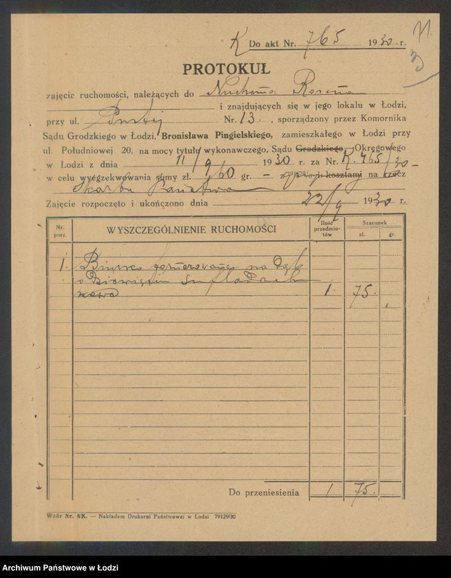 Obraz 13 z jednostki "Nuchem Rozen – sprzedaż krzeseł"