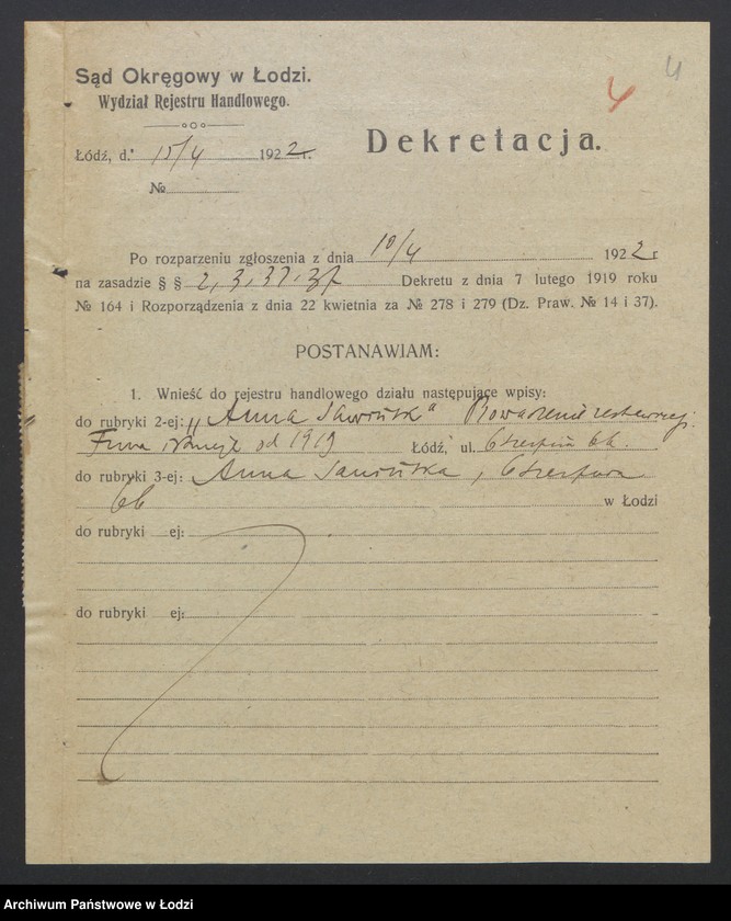 Obraz 6 z jednostki "Sawińska Anna - prowadzenie restauracji"