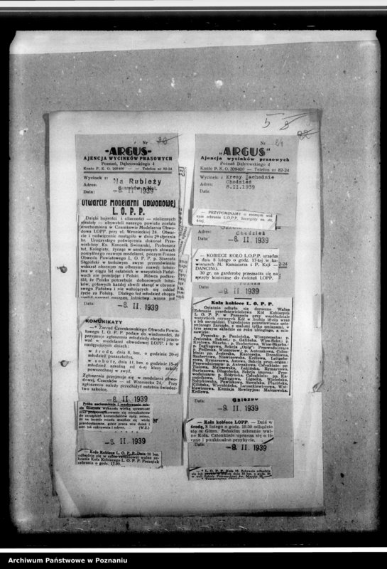 Obraz 10 z jednostki "Wycinki prasowe dotyczące działalności Ligi Obrony Powietrznej i Przeciwgazowej w Poznaniu"