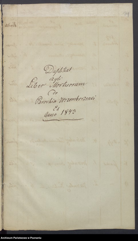 Obraz 10 z jednostki "Duplikat czyli Liber Baptisatorum [Copulatorum et Mortuorum]."