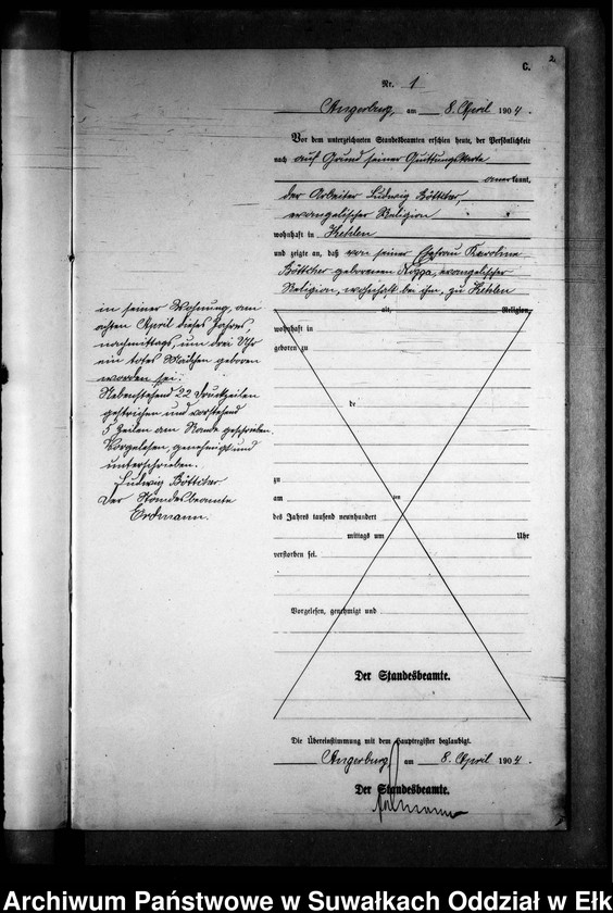 image.from.unit.number "Sterbe-Neben-Register des Preussischen Standes-Amtes Kehlen Kreis Angerburg"