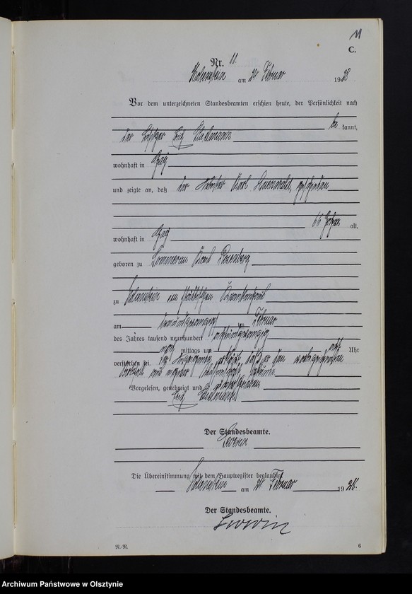 image.from.unit.number "Sterbe-Neben-Register Nr 1 - 85"