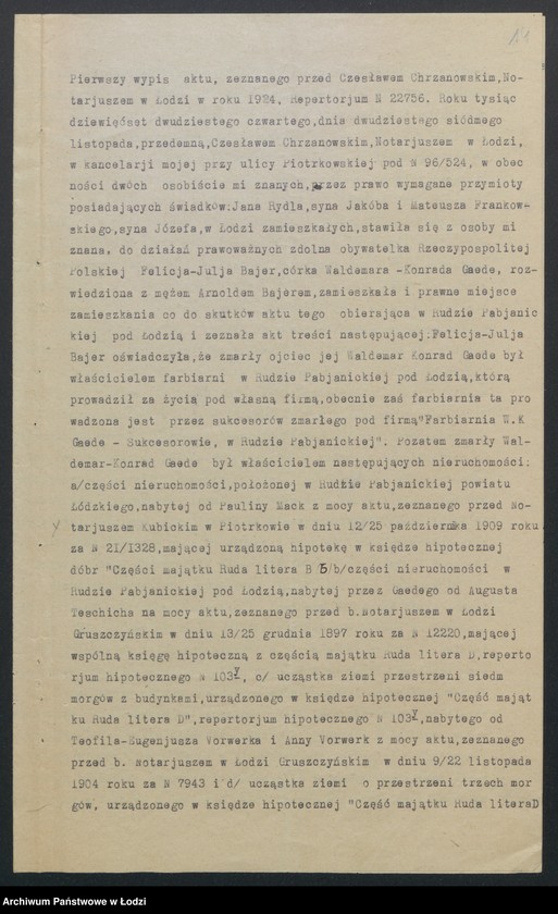 Obraz 16 z jednostki "Farbiarnia W.K.Paede- prowadzenie farbiarni"