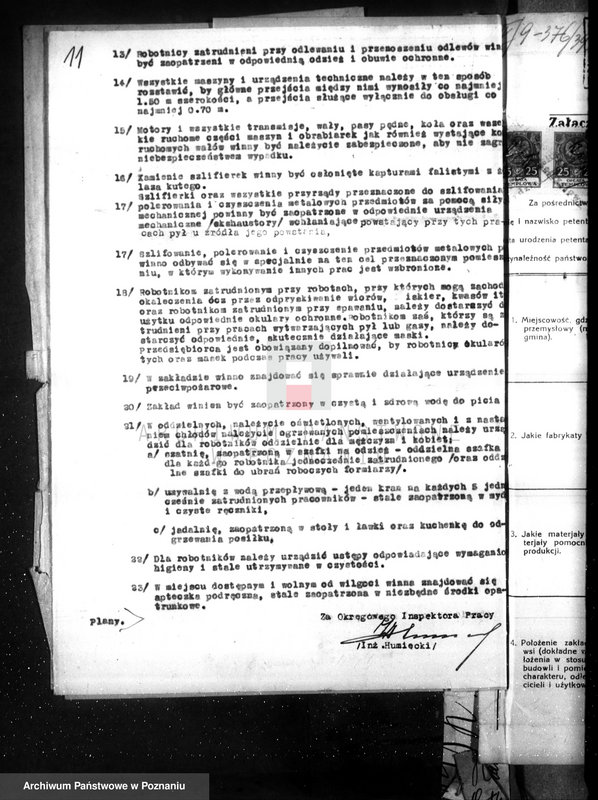 Obraz 15 z jednostki "Zieliński St. Wartoma odlewnia metali Poznań /zatwierdzanie urządzenia/"