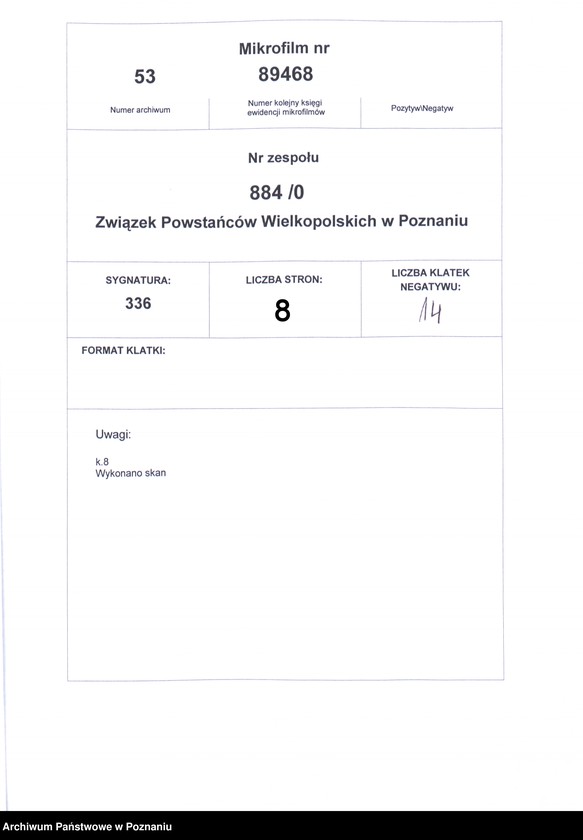 Obraz 13 z jednostki "Szamotuły - akta koła."
