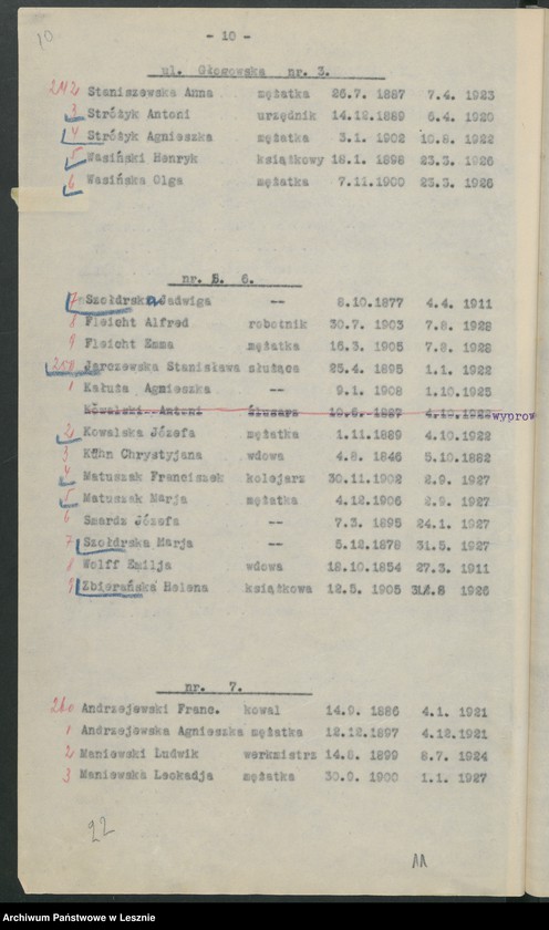 Obraz 13 z jednostki "[Obwód X - głosuje w Szkole Powszechnej Pomocniczej /listy wyborców/]"
