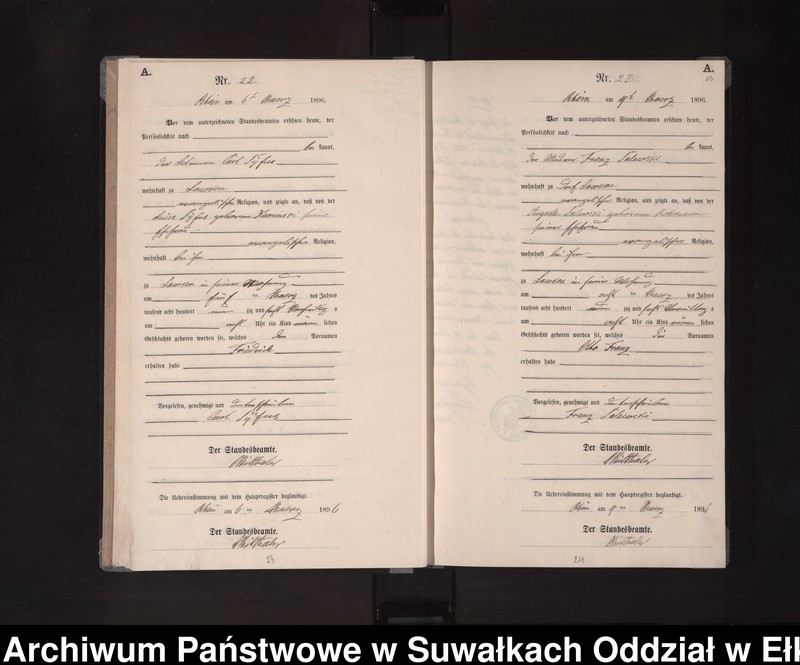 image.from.unit.number "Geburts-Neben-Register des Königlichen Preussischen Standes-Amtes Orlen in Rhein Kreis Loetzen"
