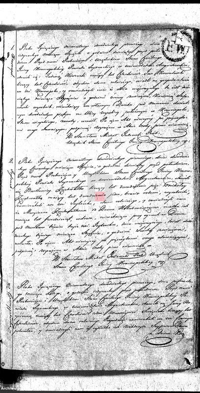 image.from.unit.number "Akta Zeszłych Gminy Krasnopolskiey R-ku 1821. Powiat Seyneński Województwa Augstowskiego."