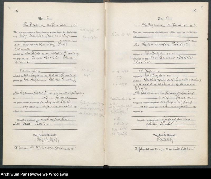 Obraz 6 z jednostki "Sterbe-Haupt-Register Ober Salzbrunn (Szczawno-Zdrój) 1934"