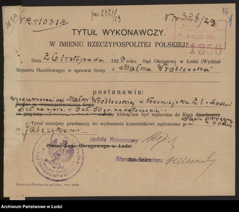 Obraz 18 z jednostki "Małka Wróblewska- fabrykacja i sprzedaż czekolady i cukierków"