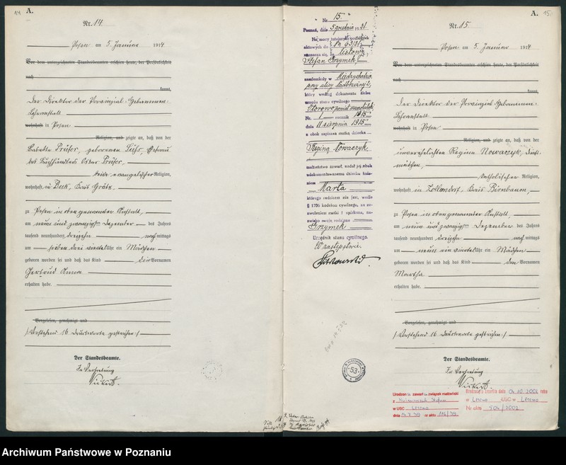 Obraz 10 z jednostki "Księga miejscowa urodzeń tom I [Rejestr główny urodzeń]"