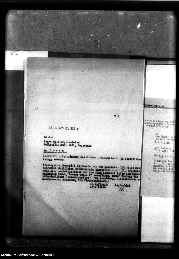 Obraz 9 z jednostki "[Akta personalne wychowanka Leonarda Lotto, ur. 8 XII 1941]."