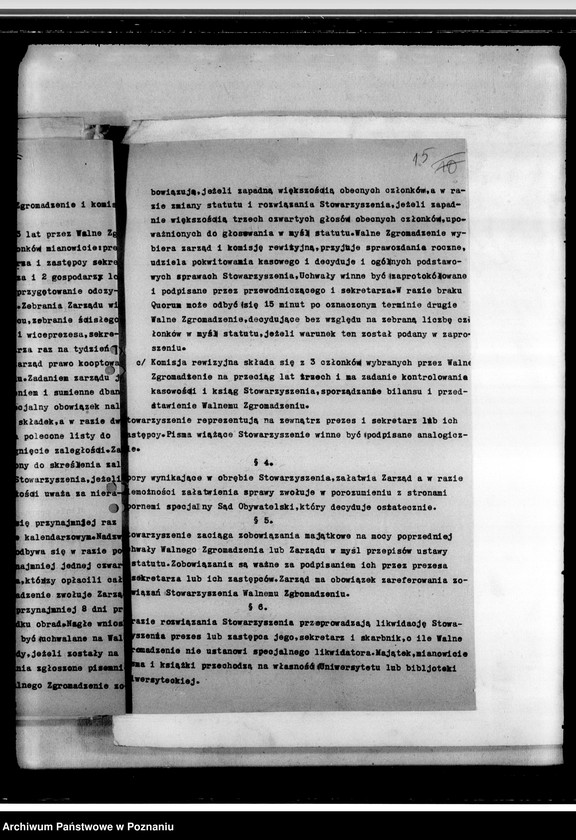 Obraz 19 z jednostki "Stowarzyszenie "Polonia-Italia" w Poznaniu: a/ Sprawozdanie z działalności /1926-1927/, b/ Protokoły walnych zebrań /1927, 1933/, c/ Statut /1934 rok/, d/ Korespondencja"