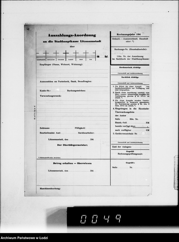 Obraz 7 z jednostki "Ritter et Co.Rechnungen [za dostawy towarów dla Getta]"