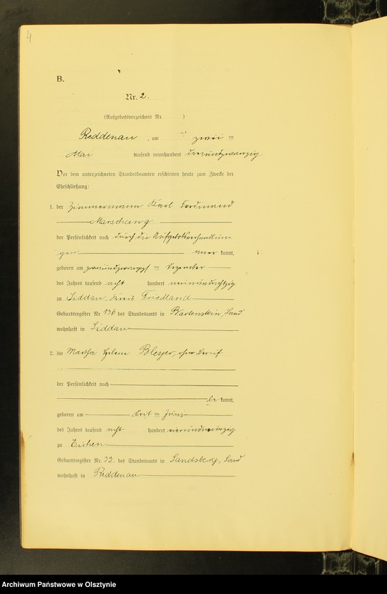 image.from.unit.number "Heiraths-Neben-Register Nr 1 - 10 [ Księga małżeństw - wtóropis ]"