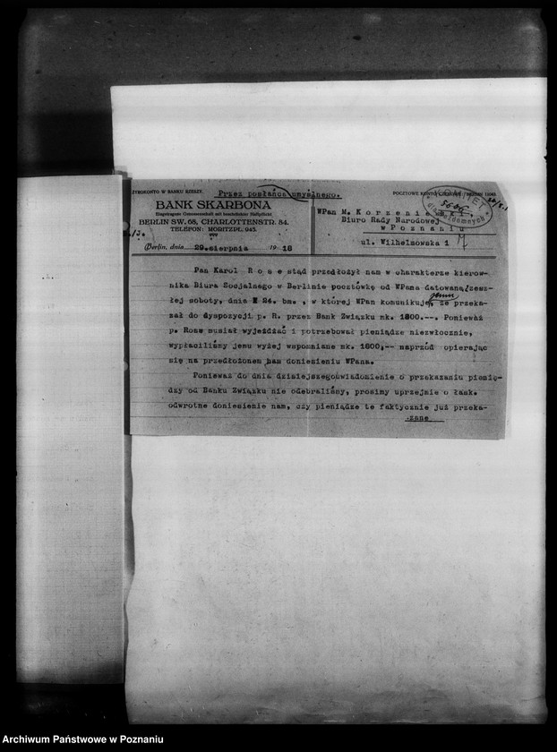 Obraz 11 z jednostki "Korespondencja Komitetu dla Bezdomnych w Berlinie w sprawie pomocy materialnej dla Polaków w Niemczech."