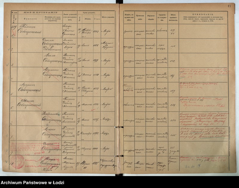 Obraz 15 z jednostki "[Księga ludności stałej m. Łodzi guberni piotrkowskiej nr domu 489-495]"