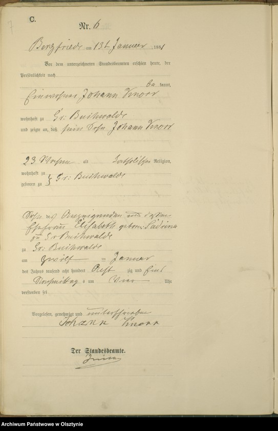 image.from.unit.number "Sterbe-Haupt-Register Nr 1 - 70"