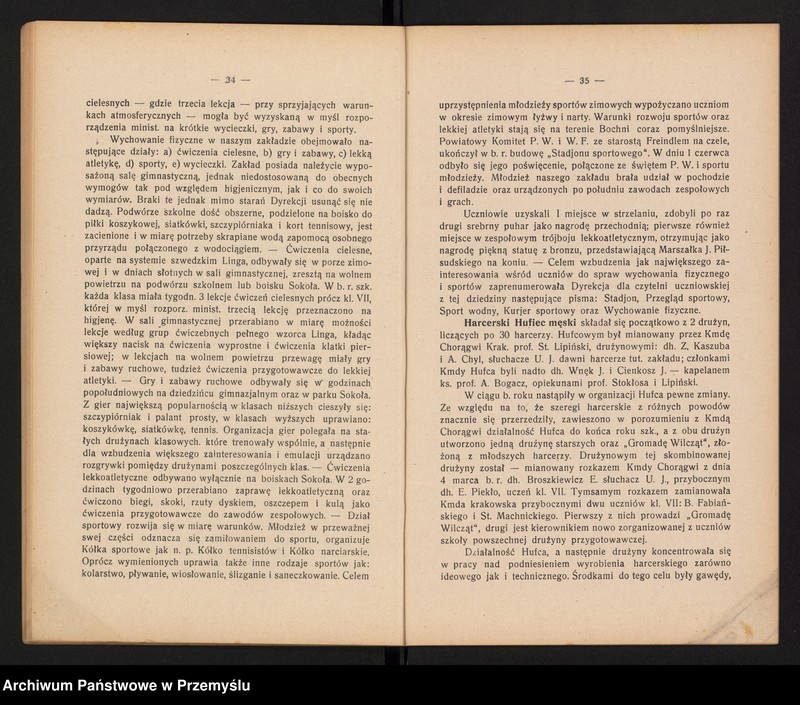 image.from.unit.number "Sprawozdanie Dyrekcji Państw[owego] Gimnazjum im. króla Kazimierza Wielkiego w Bochni za rok szkolny 1929/30"