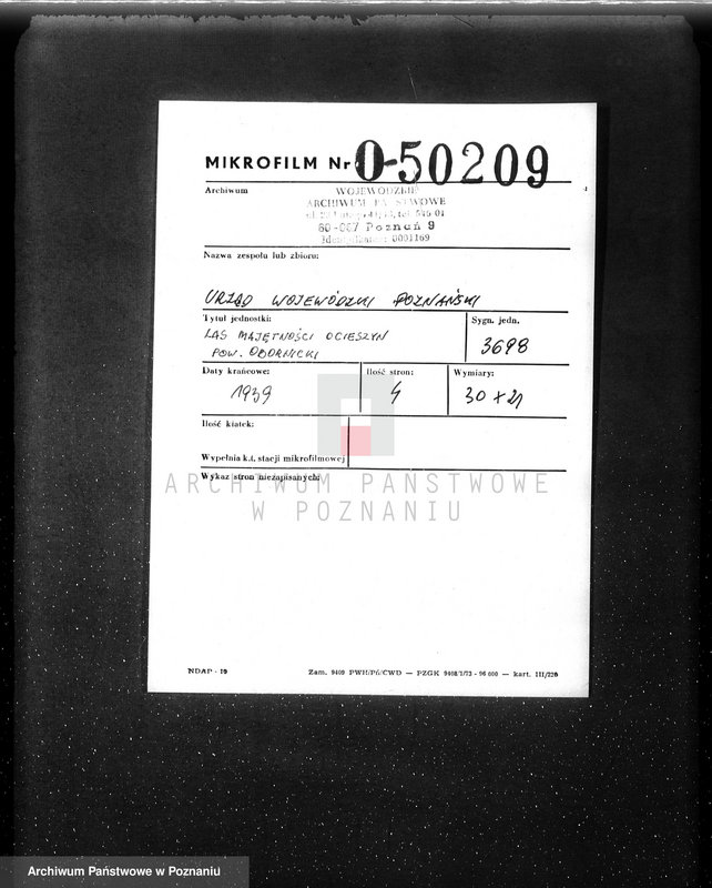 image.from.unit.number "Las majętność Ocieszyn powiat obornicki"