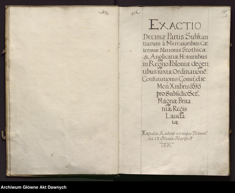 image.from.unit.number "Podatek dziesiątej części od kupców cudzoziemskich szkockich i angielskich w Polsce handlujących uchwalony jako wsparcie dla króla angielskiego."