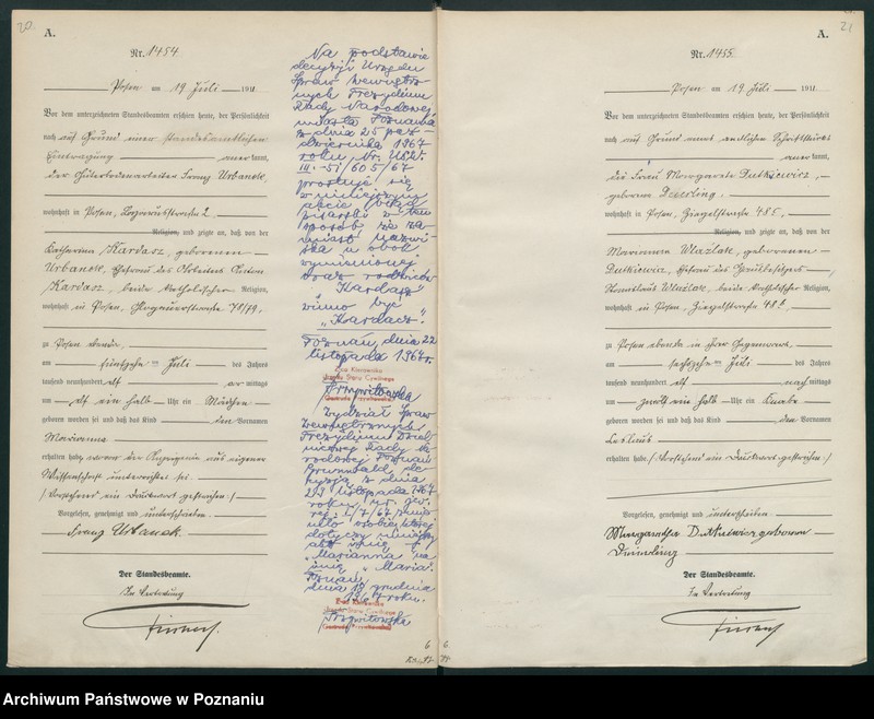 Obraz 13 z jednostki "Księga miejscowa urodzeń tom IV [Rejestr główny urodzeń]"